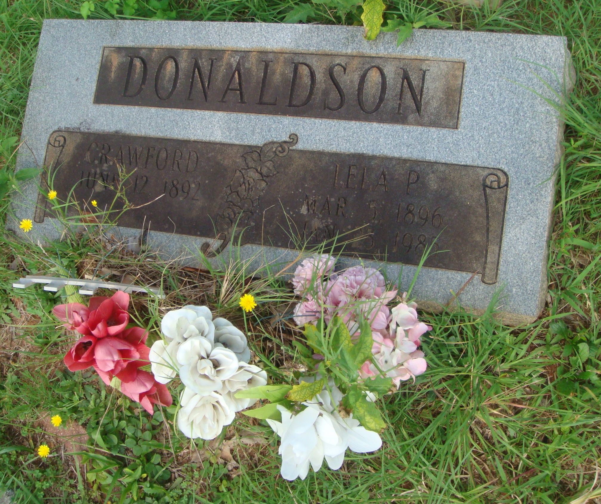 Headstone for Crawford Donaldson