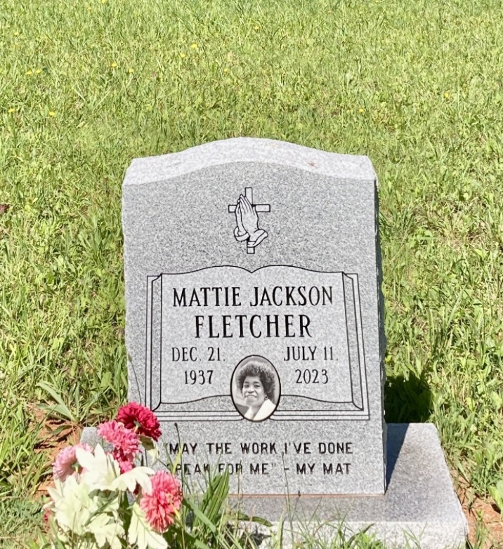 Headstone of Mattie L. Fletcher