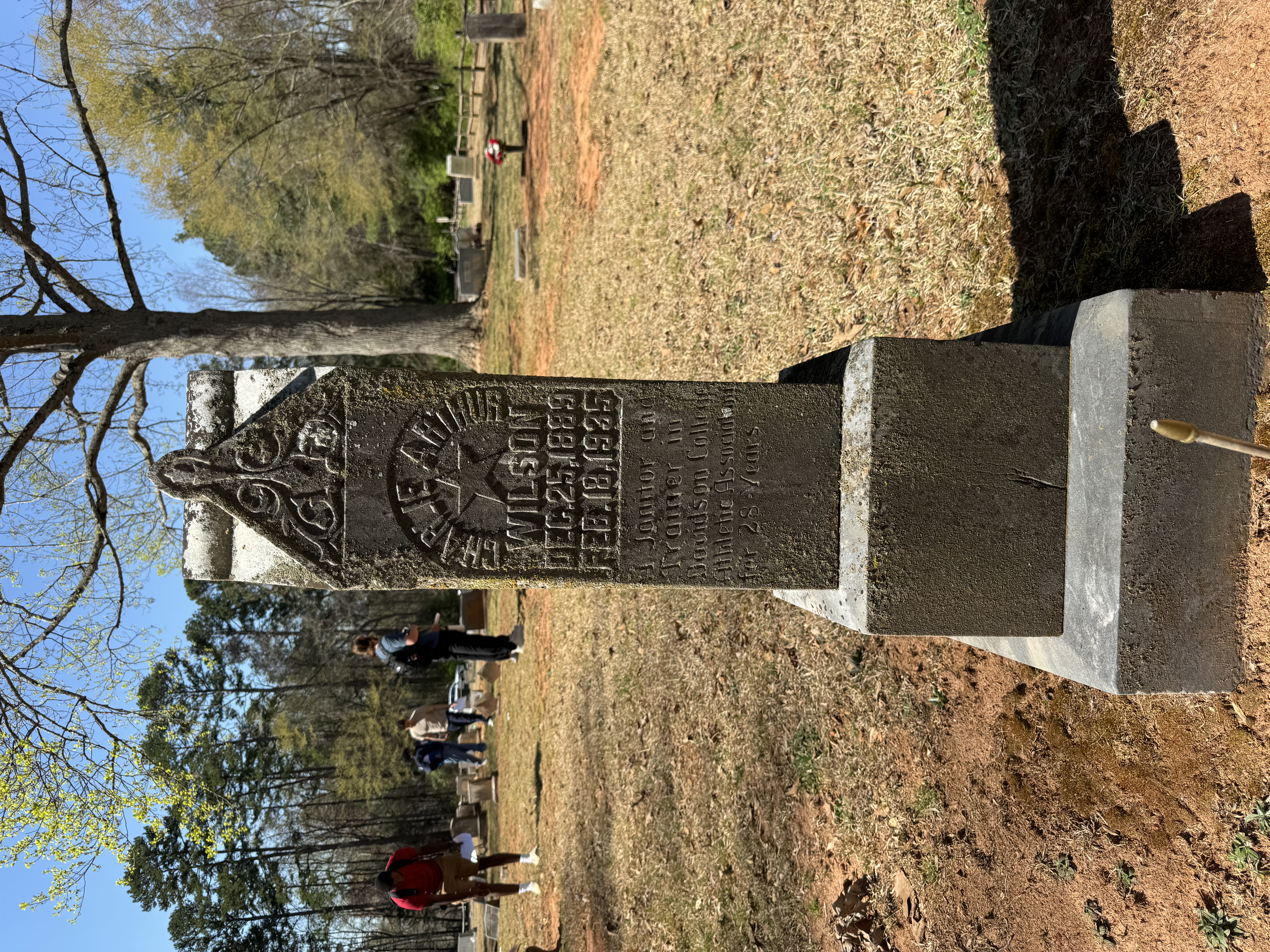 Headstone etched with Charles Arthur Wilson