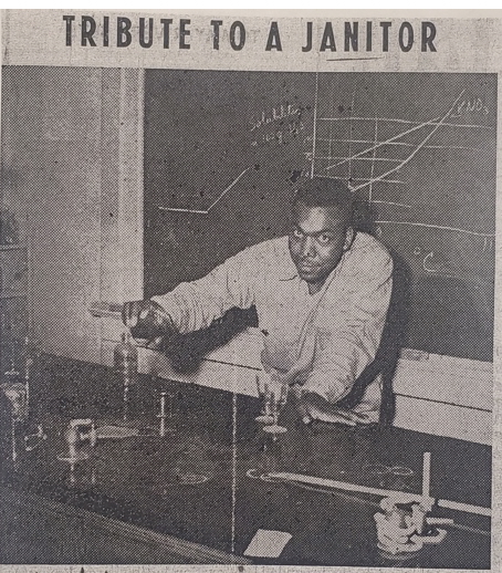 James W. Howard working in a Chemistry lab.