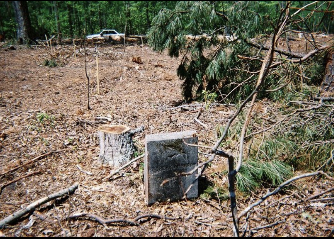 Unmarked memorial of Oscar Blain Parler in Parler Cemetery, Denmark, SC